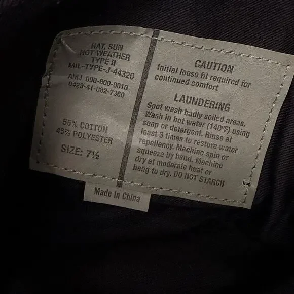 Salty Crew Alpha Tech Black Adjustable Boonie Hot Weather Type II Size 7.5 7 1/2 - Picture 8 of 8